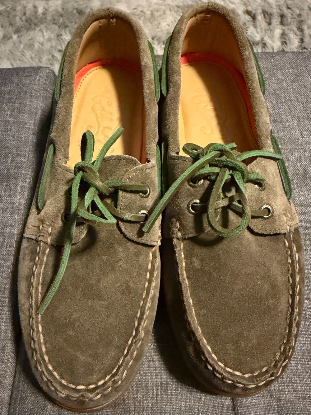 Sperry Olive Green Suede Men's Boat Shoes